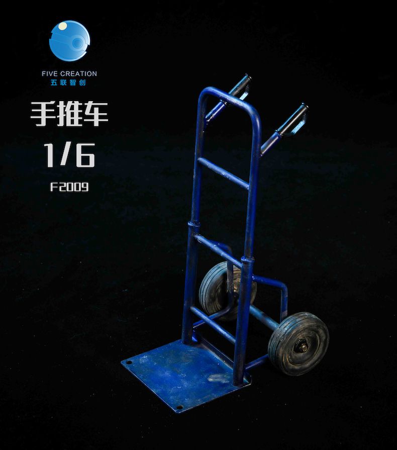FTF2009B-03 Hand Truck with 3 red Gas Bottles