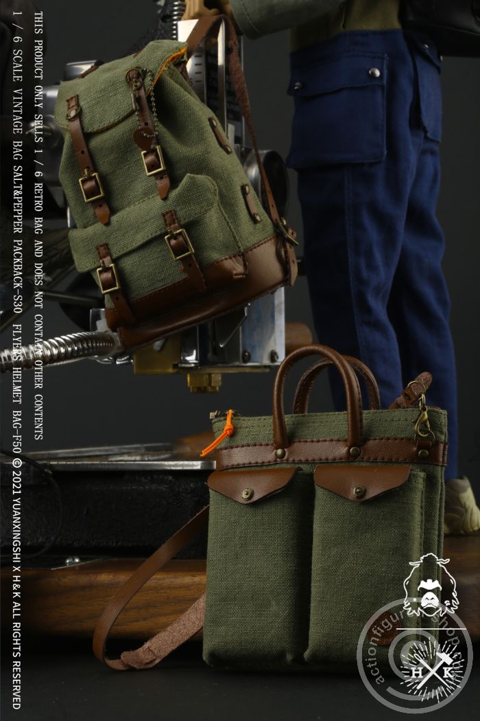 YUA-JC003A-06 Vintage Flyers Helmet Bag - Salt & Pepper Helmet Bag-F50 - American Tent