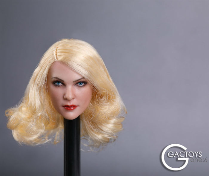 Female Head - blond curly Hair