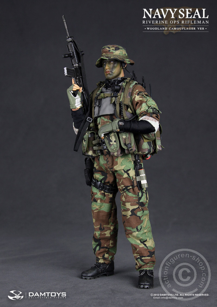 【本日特価】 - Rifleman OPS Riverine Seal Navy Woodland DA93015 | ミリタリー