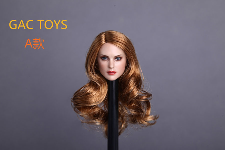 Female Head - gold-brown long Hair