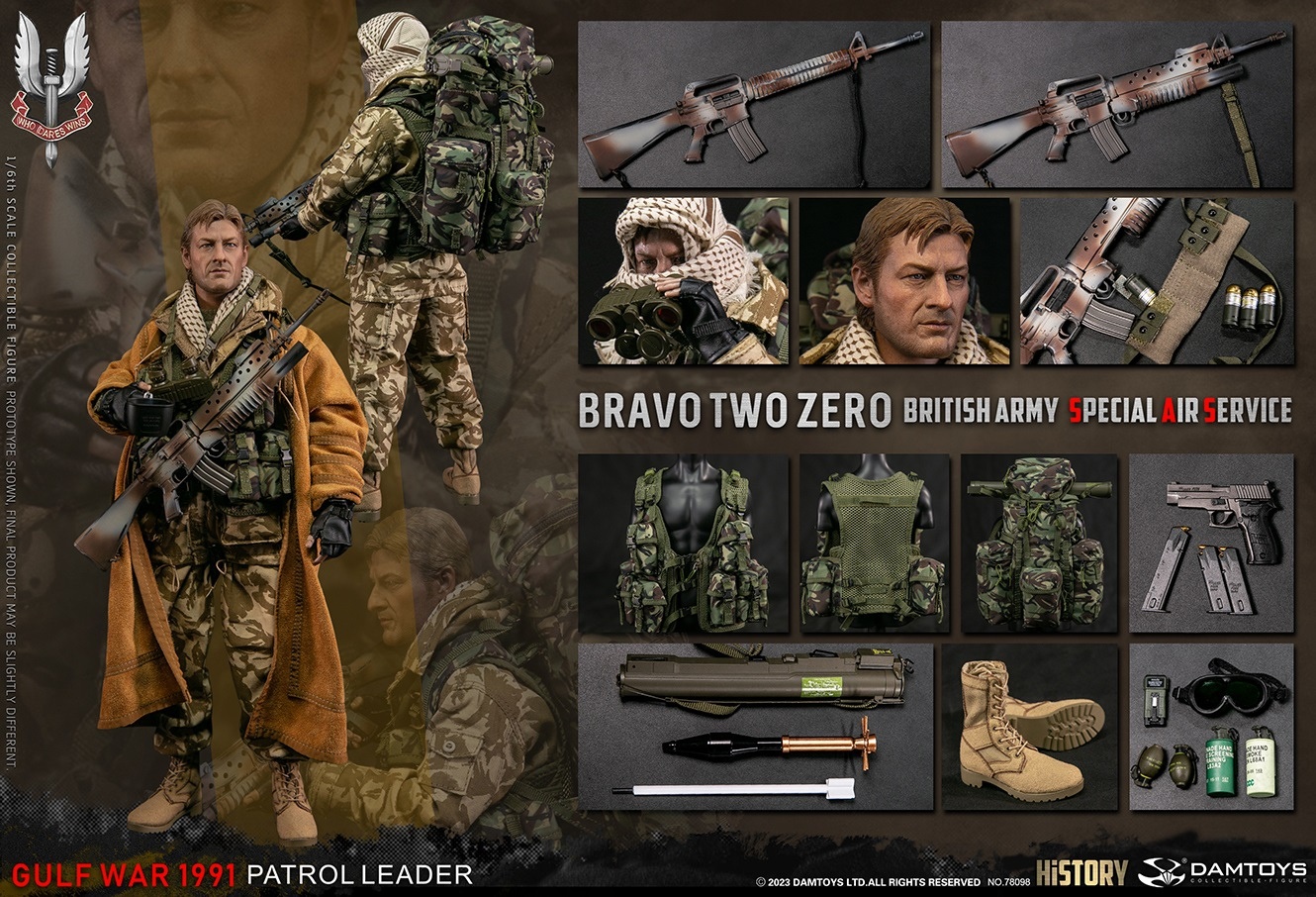 Bravo Two Zero - British Army Special Air Service (SAS) Patrol Leader - Gulf War 1991 - in 1/6 scale Bravo Two Zero - British Army Special Air Service (SAS) Patrol Leader - Gulf War 1991 - in 1/6 scale