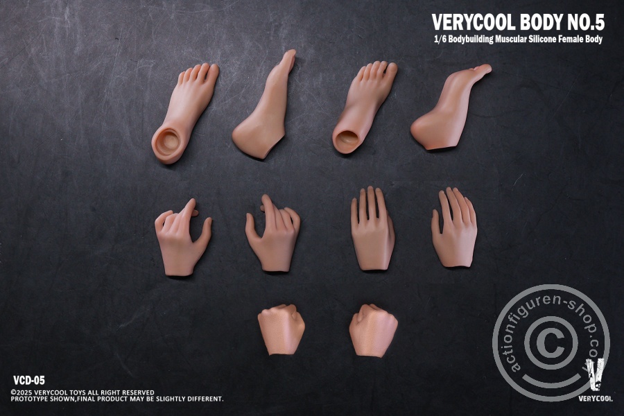 Silicone Female Body with a Bodybuilding Muscular Physique - in 1/6 scale