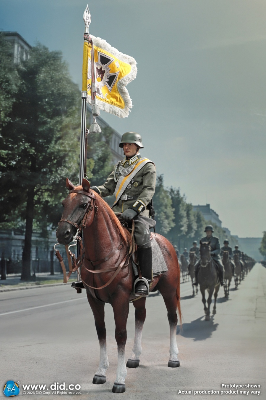 German WWII Brown War Horse (Standing) - in 1/6 scale