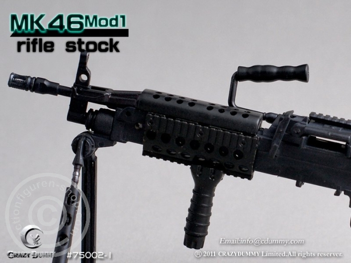 MK46MOD1-rifle stock - black