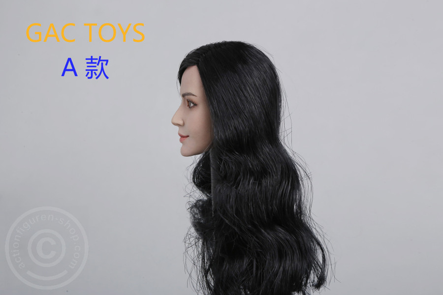 Female Head - black long Hair