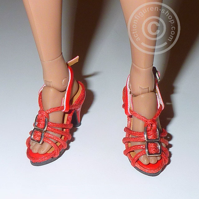 Red Straps High Heel Shoes