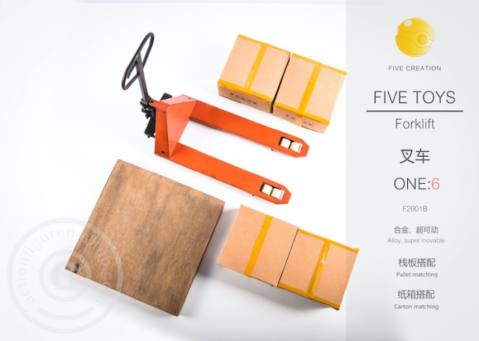 FTF2001B-04 Pallet Truck / Forklift - orange / weathered