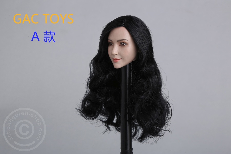 Female Head - black long Hair