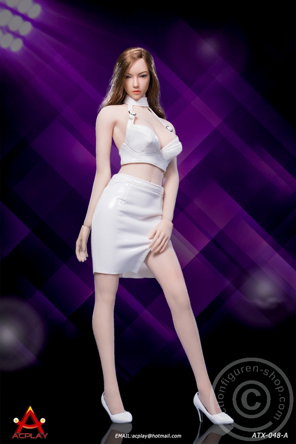 ACP048A-02 Sexy Lady Leather Suit - white