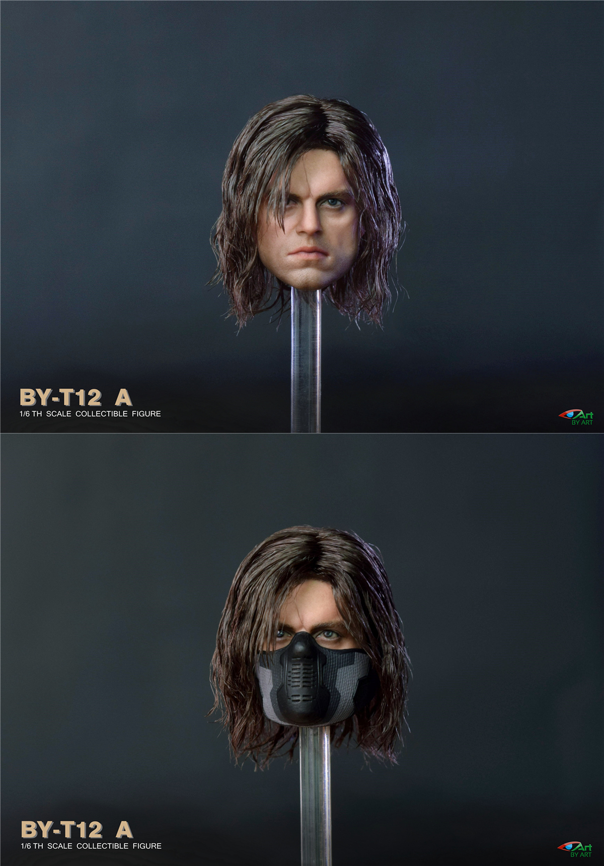 Winter Soldier Bucky Barnes - Sebastian Stan - Avengers - Head