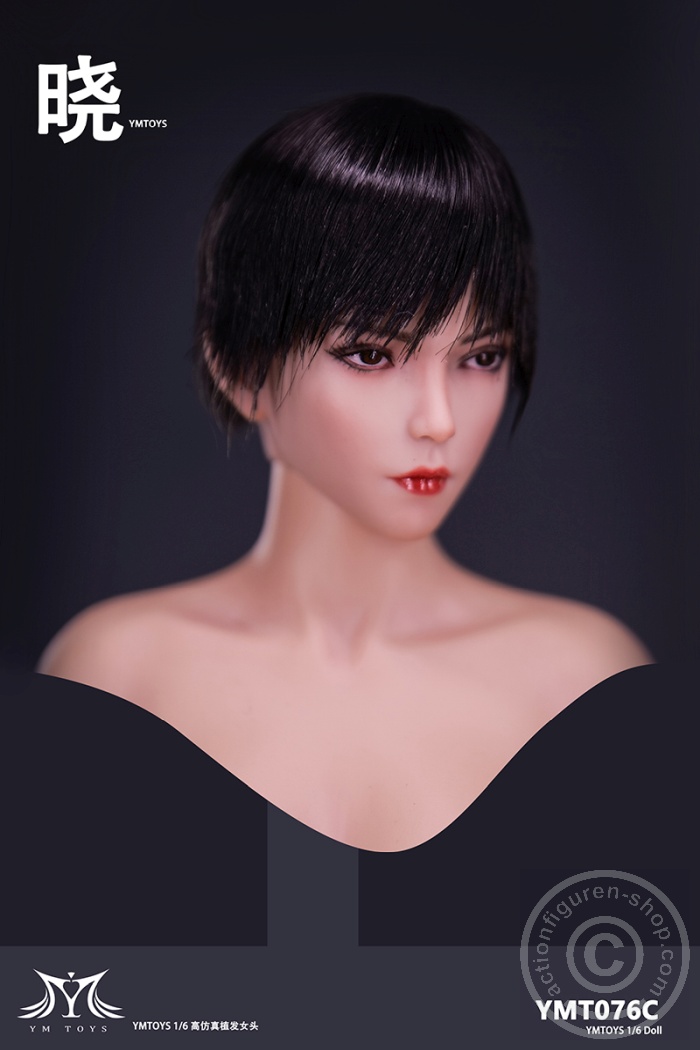 Female Head - short black Hair