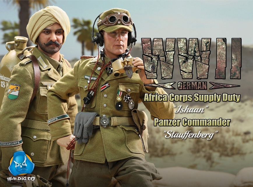 Ishaan & Panzer Commander - Stauffenberg - WWII German Africa Corps Supply Duty - in 1/6 scale Ishaan & Panzer Commander - Stauffenberg - WWII German Africa Corps Supply Duty - in 1/6 scale