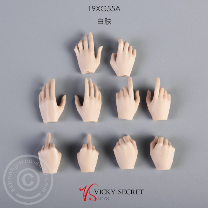 Hand Set for female Bodys/Figures - pale
