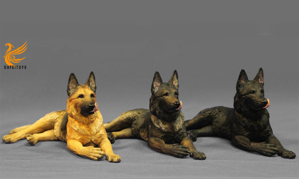 DF001B-03 Schäferhund - hell - liegend