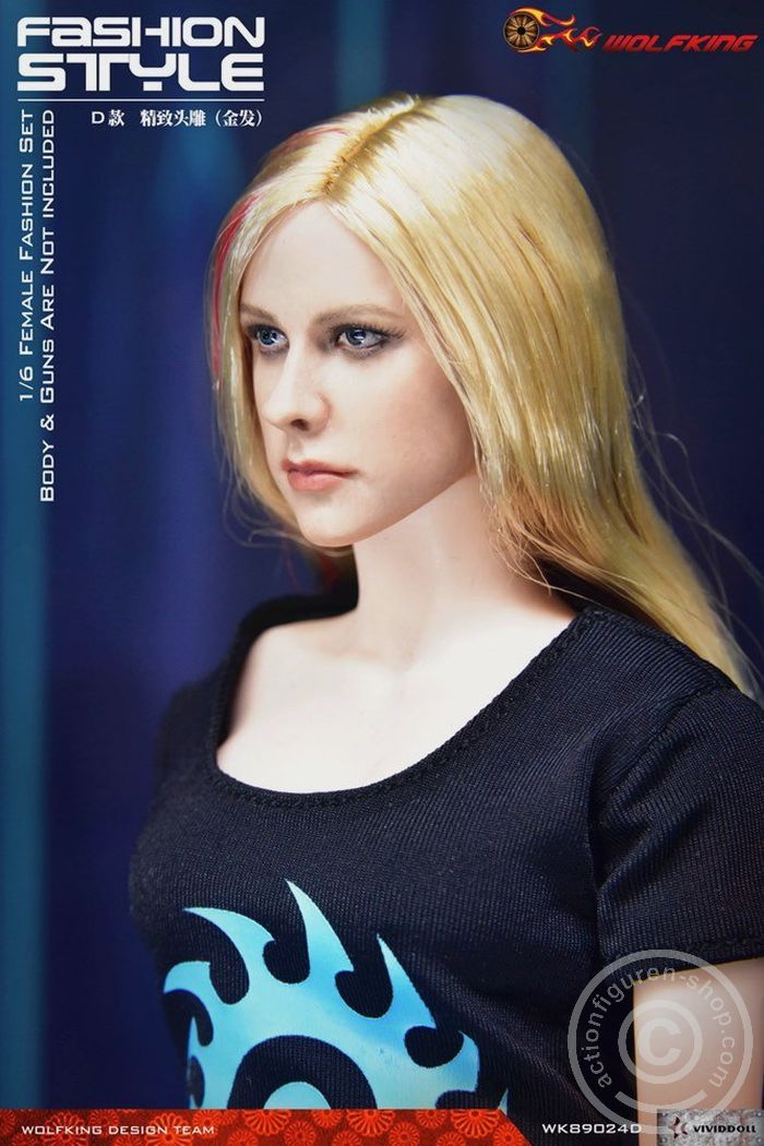 WK89024D-02 Kopf - long blond Hair