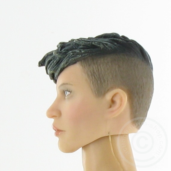TRRI-01-07 Female Head with Body - black Hair