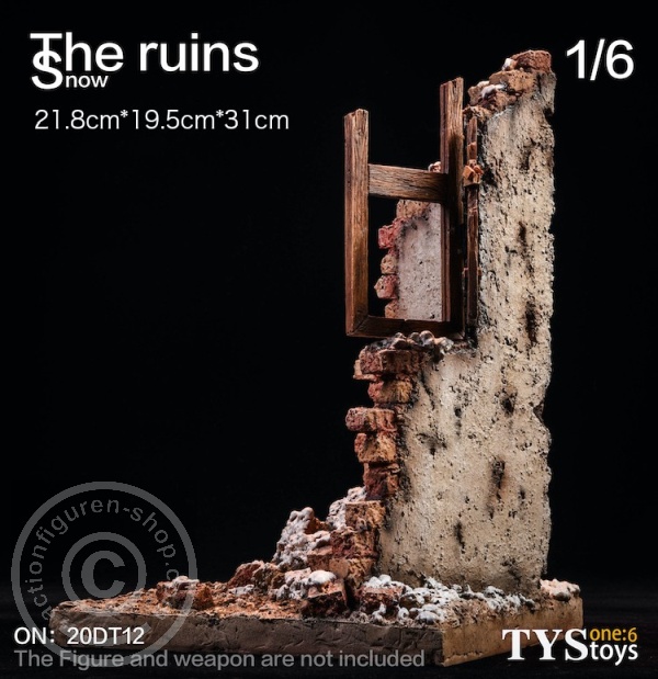 20DT12-04 The Ruins Snow - Diorama