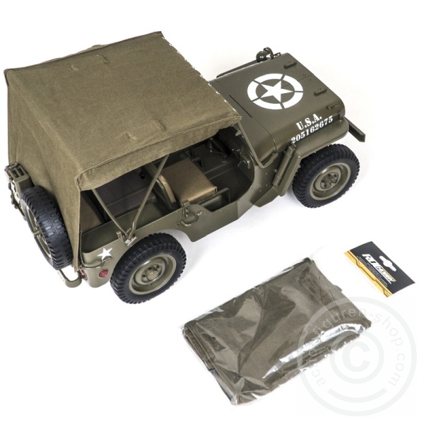 Rocc1031-149rkriEbJ1uo7X Canvas Top for Willys Jeep - 1/6 scale