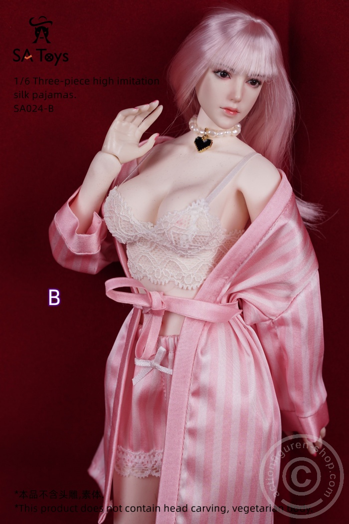 Female Night Pyjama Sleep Set - pink