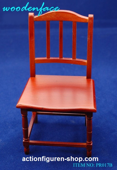 Stuhl, offene Lehne - rot/braun