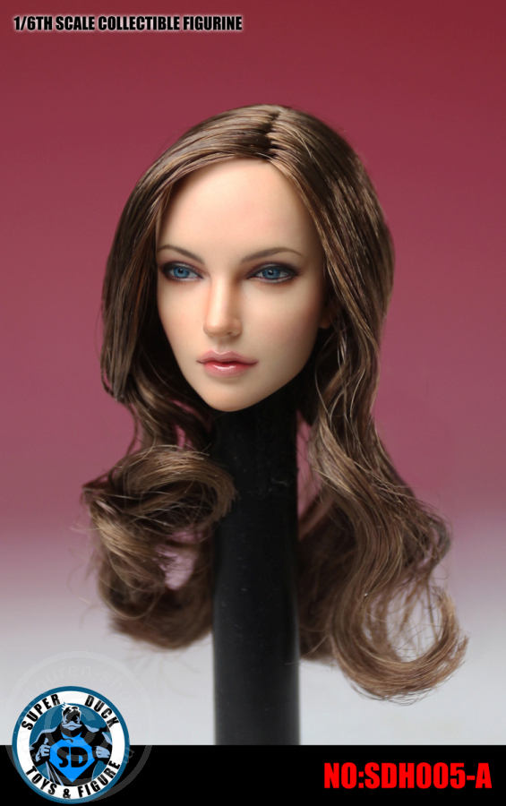 Female Head - brown curly Hair