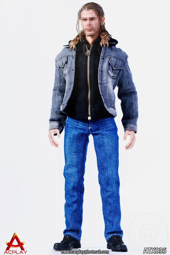 ACP035-03 Men Jeans Suit Set