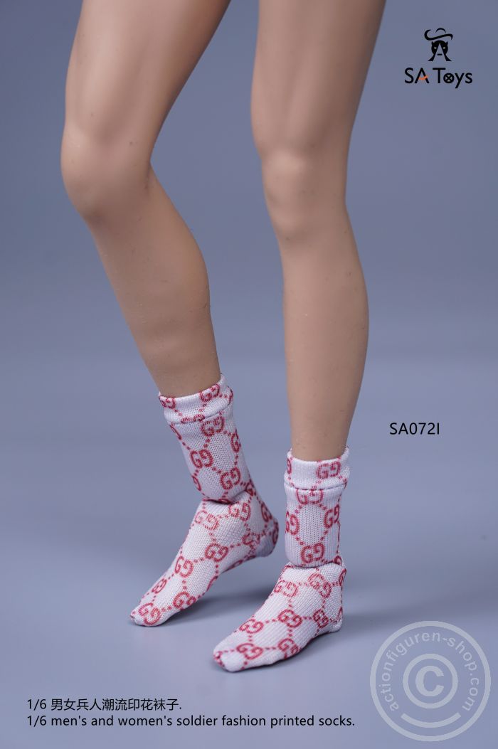 Classic Socks - grey-red