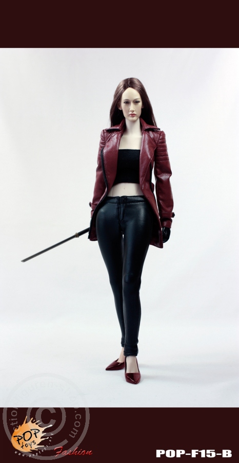 PTF15B-01 Female Agent Nikita Outfit Set - rot