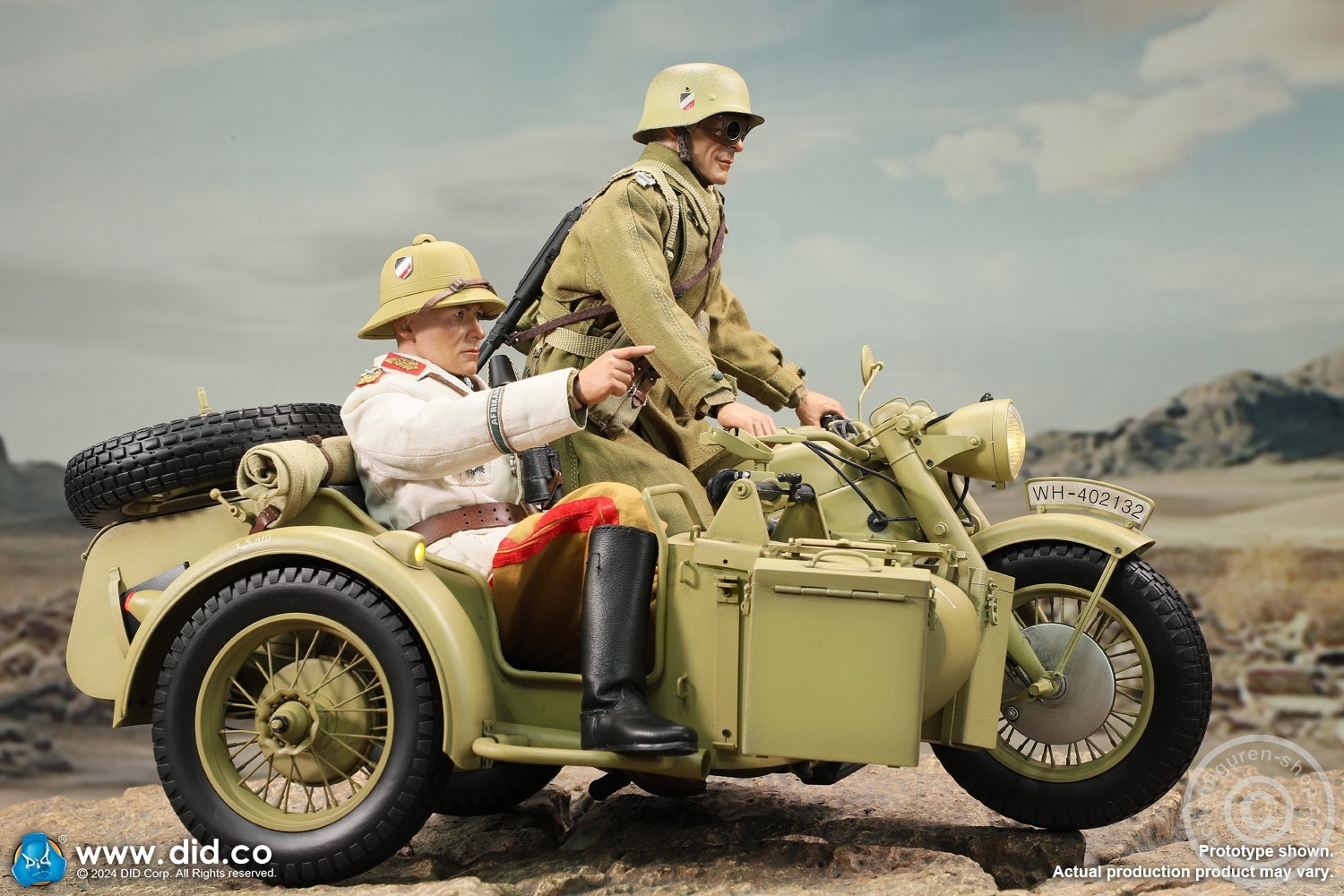 German Zündapp KS 750 Motorcycle with sidecar (Sand) - in 1/6 scale