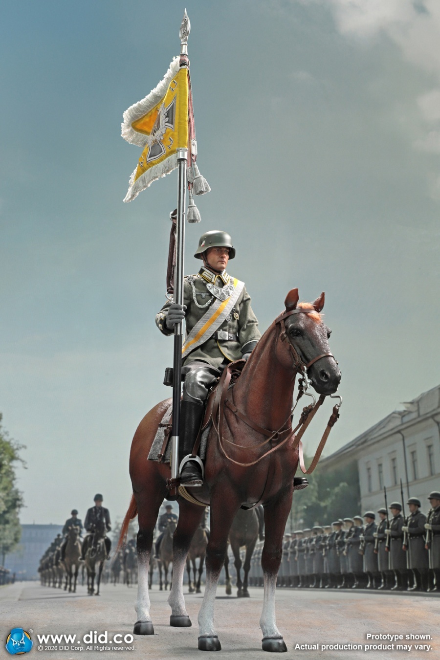 German WWII Brown War Horse (Standing) - in 1/6 scale