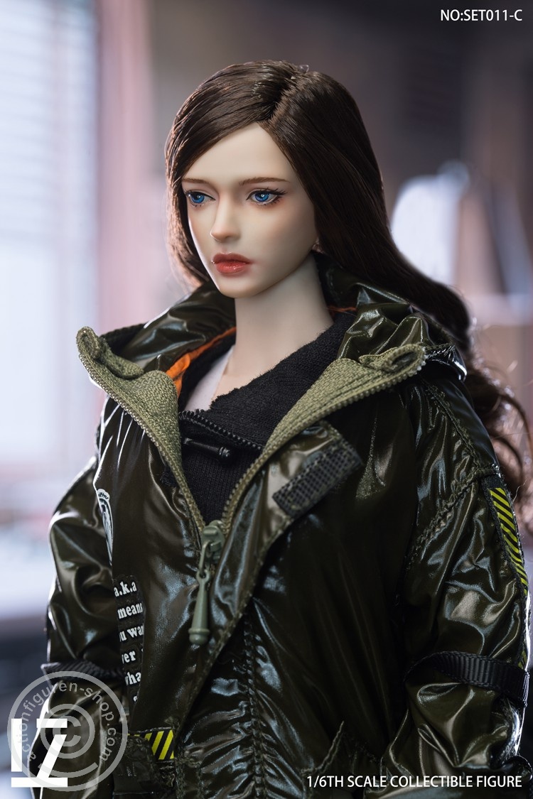 Female Character Head Sculpt - long brown hair Female Character Head Sculpt - long brown hair