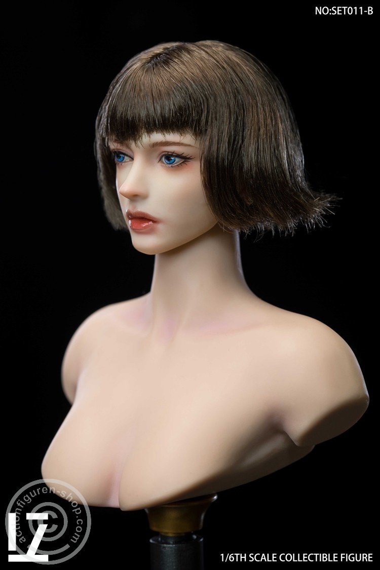 Female Character Head Sculpt - short brown hair Female Character Head Sculpt - short brown hair