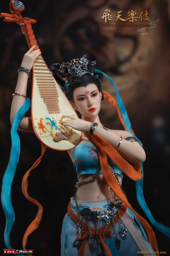 Dunhuang Music Goddess - Blue