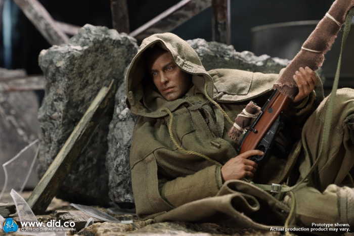 80139-16 Vasily Zaitsev - WW II Red Army Sniper - with weathering