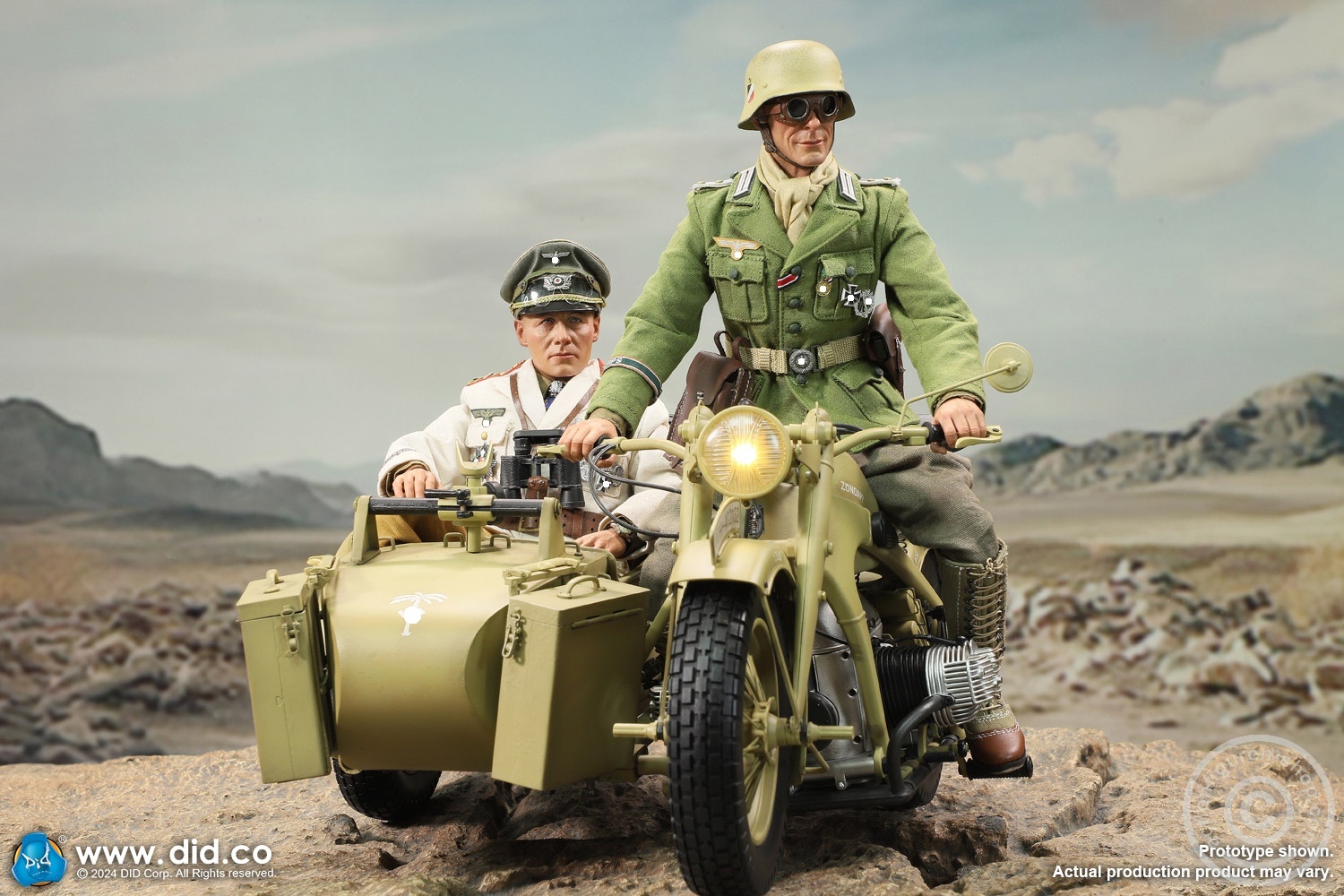 German Zündapp KS 750 Motorcycle with sidecar (Sand) - in 1/6 scale