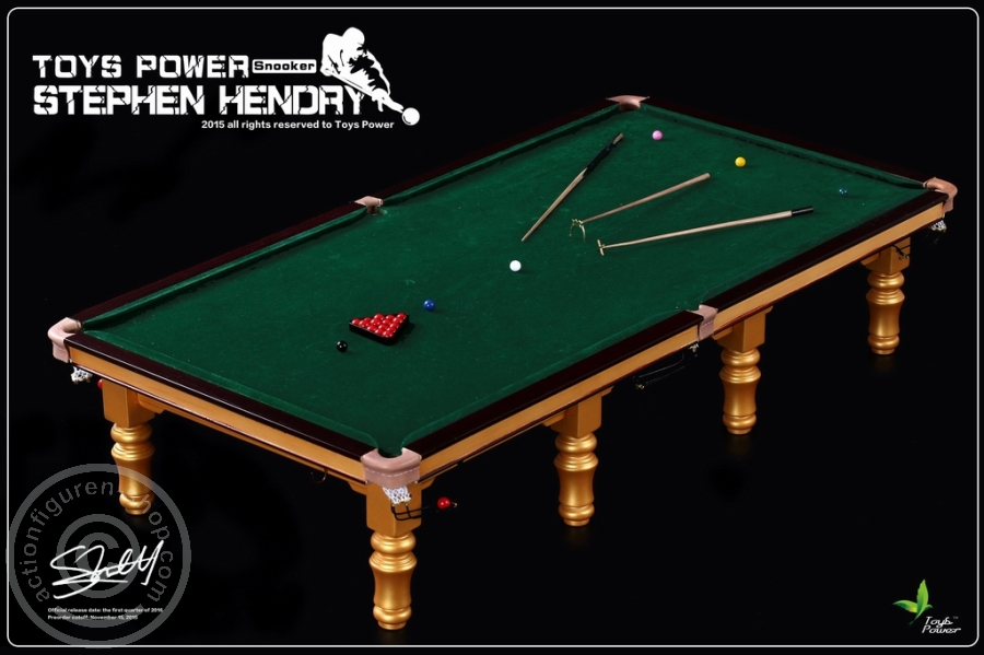 Snooker Player Hendry with Snooker Table