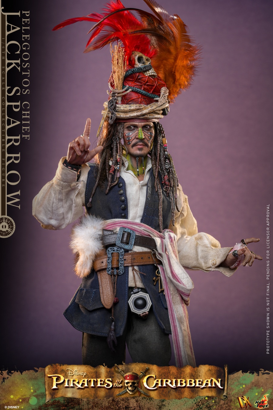 Pirates of the Caribbean: Dead Man's Chest - Pelegostos Chief Jack Sparrow - DX48 - in 1/6 scale