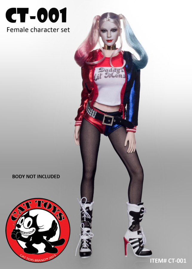 CT001-02 Harley Quinn Head and Outfit Set