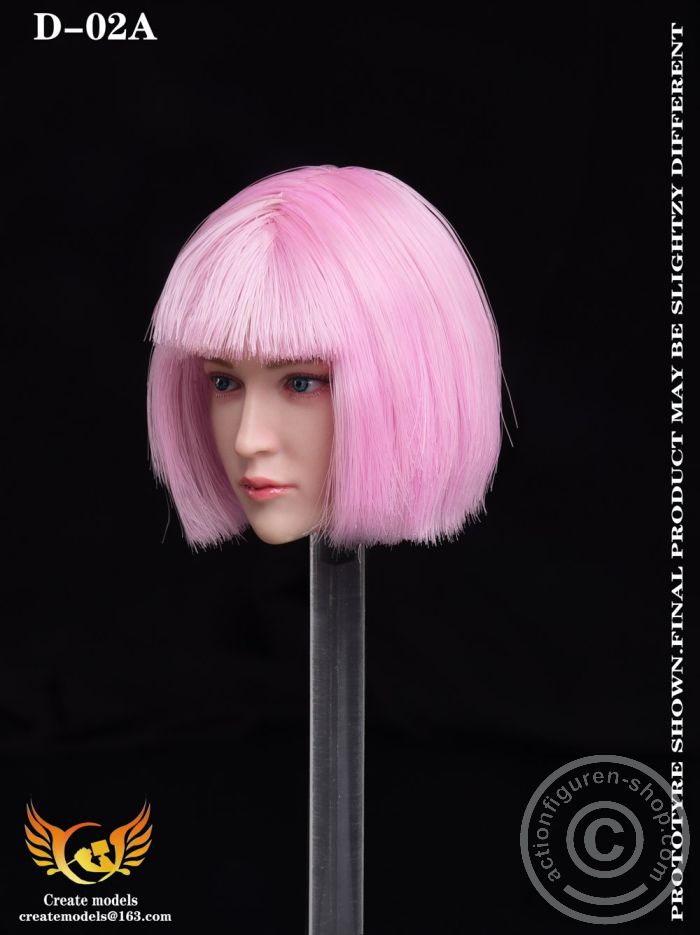 CM-D02A-03 Head - short Pink Hair