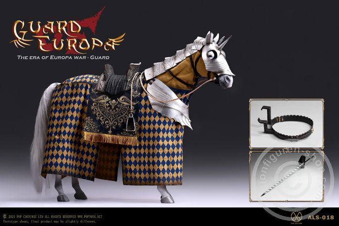 PTALS018-01 Gothic Silver Armor Horse