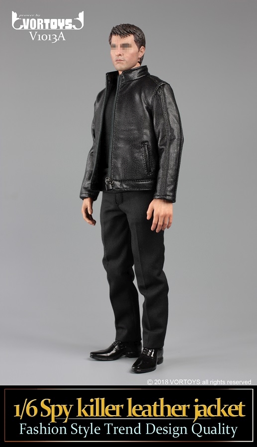 Spy Killer Leather Jacket (black) Set