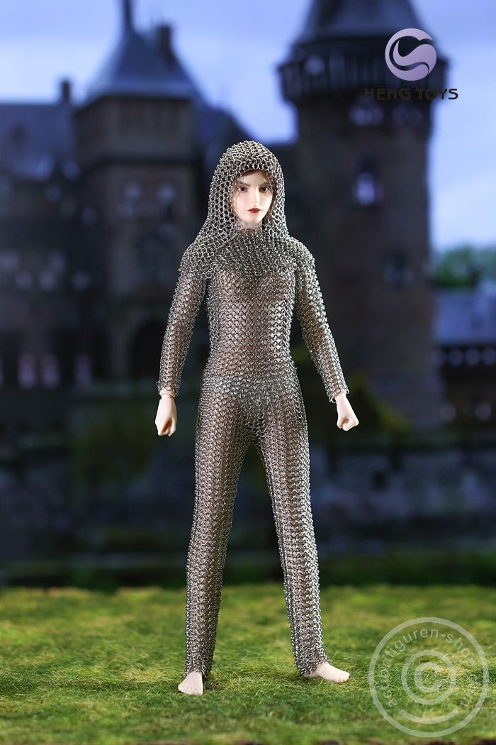 HTG001-03AqRGWP2Dw8I5U Chainmail (Long-sleeve Shirt w/ Hood) - Stainless Steel Armour - female