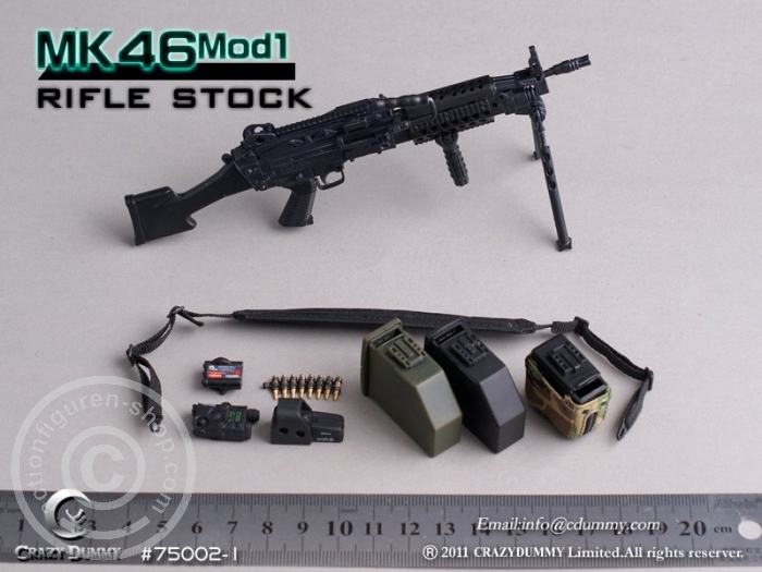 MK46MOD1-rifle stock - black