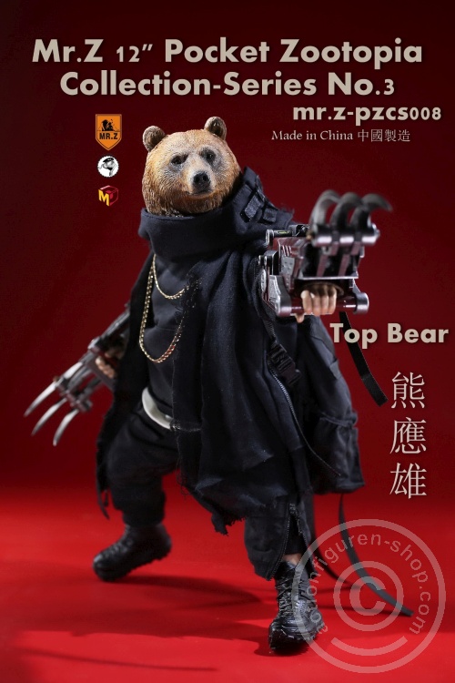 MRZpccs08-18 Top Bear - 12" Pocket Zootopia Collection-Series No.3