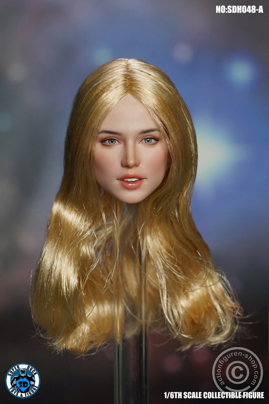 Female Head - blond long Hair