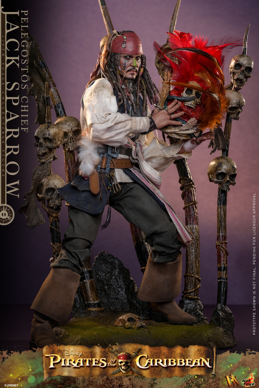 Pirates of the Caribbean: Dead Man's Chest - Pelegostos Chief Jack Sparrow - DX48 - in 1/6 scale