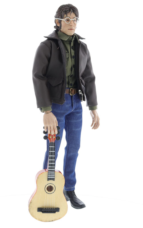 John Lennon w/ brown Leather Jacket