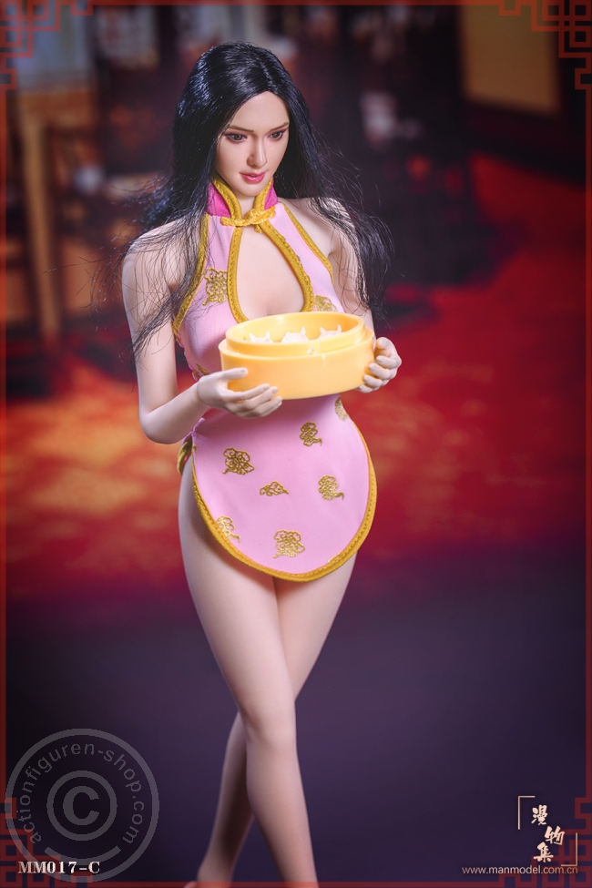 Chinese Restaurant Waitress Short Cheongsam - C