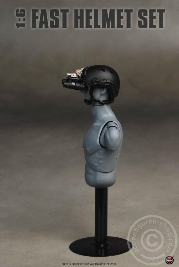 FAST Carbon Helmet w/ Skeleton shroud - Black